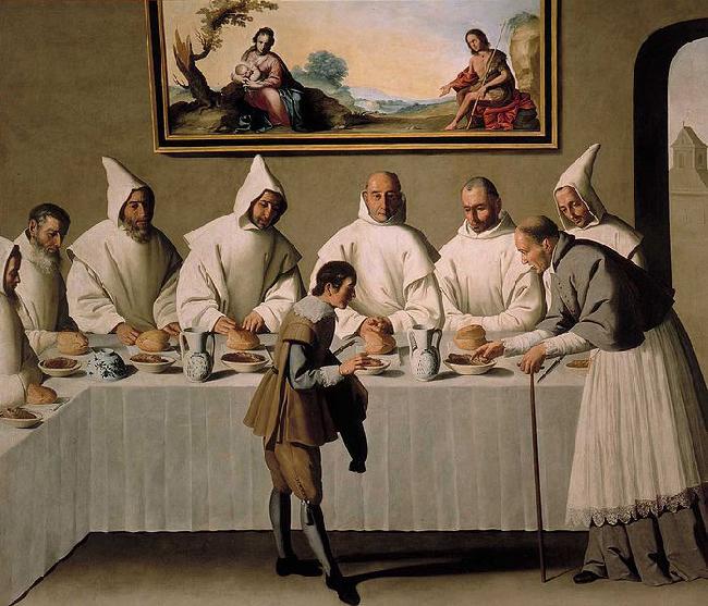 Francisco de Zurbaran San Hugo en el Refectorio oil painting image